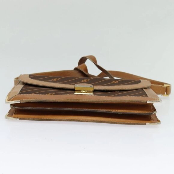 GUCCI Shoulder Bag Canvas Leather Brown Gold Auth ep9840 - Picture 5 of 16